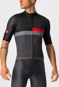Castelli A Blocco Fietsshirt -Fietsuitrusting Winkel 085 lightblackreddrarkgray 3 product 1