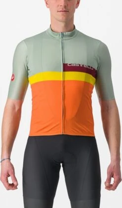 Castelli A Blocco Fietsshirt -Fietsuitrusting Winkel 346 defendergreendarkredbordea 11 product