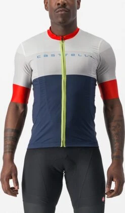 Castelli Sezione Fietsshirt -Fietsuitrusting Winkel 4523092 424 belgianblueivorymasticefie product 29269