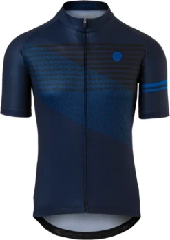 Agu Striped Fietsshirt -Fietsuitrusting Winkel agu striped deep blue 1