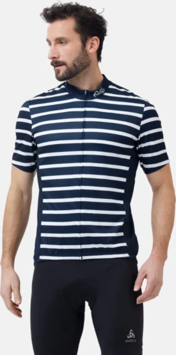 ODLO Essential Print Fietsshirt -Fietsuitrusting Winkel odlo essential print wit 1