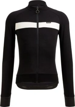 Santini Adapt Wool Lange Mouwen Thermo Fietsshirt -Fietsuitrusting Winkel santini adapt wool lange mouwen thermo fietsshirt wit 1 1